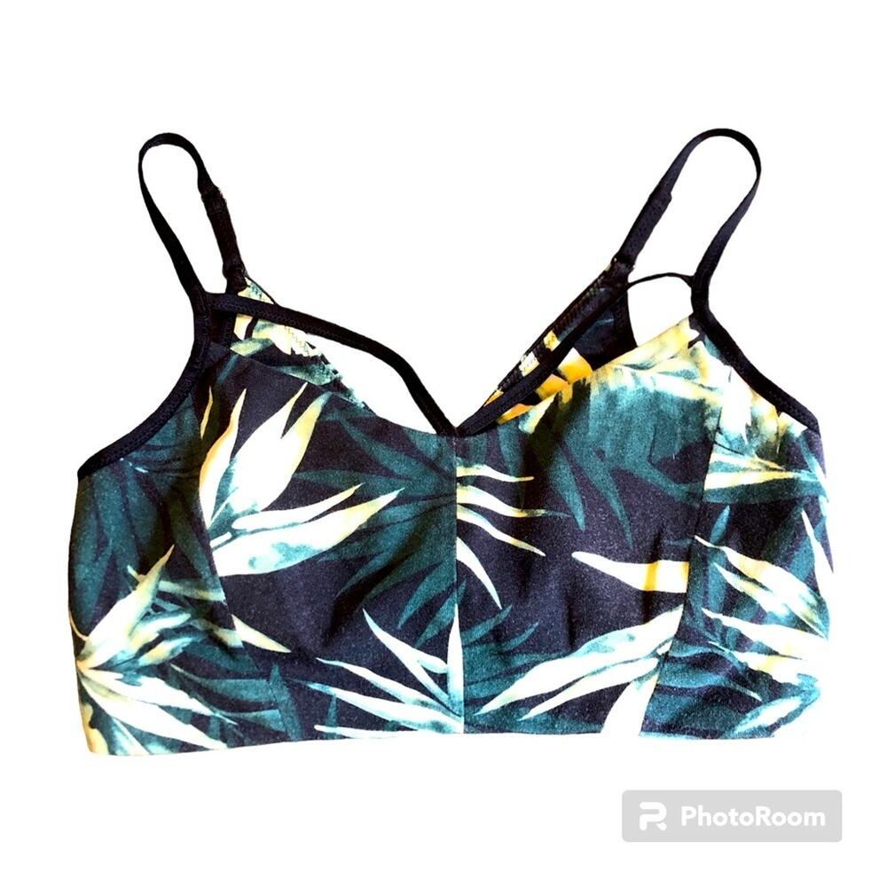 Victoria Secret Sports Bra Womens Gym Workout Exercise Yoga Hawaiian Black